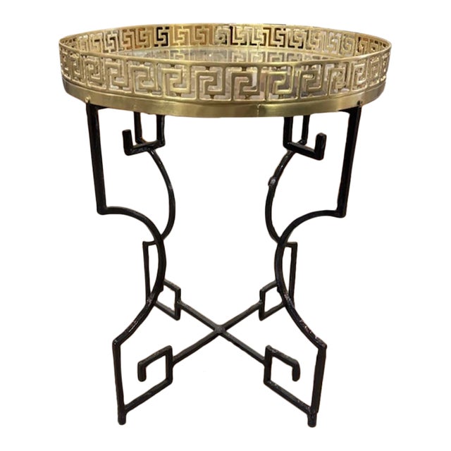 Italian Greek Key Side Table For Sale