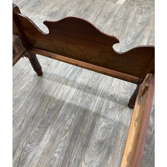 Antique Victorian Late 19th Century Walnut Daybed Youth Bed For Sale - Image 12 of 17