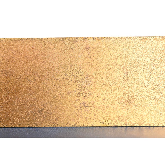 Tiffany Studios New York Graduate Pattern Bronze Doré Letter Rack For Sale - Image 9 of 12