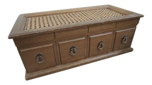 Cane Top Oak Wood Jewelry Music Box