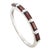 Baguette Cut Garnet Gemstone Half Band Ring Size 4.5 For Sale