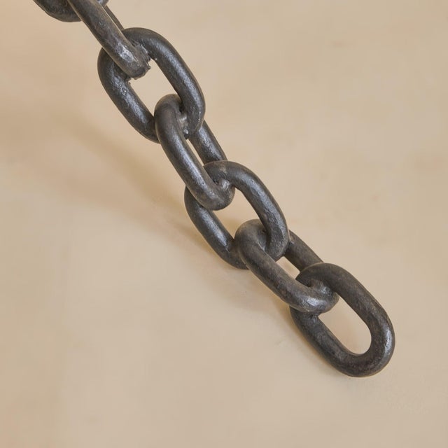 French Iron Chain Floor Lamp, 1960s For Sale - Image 11 of 12