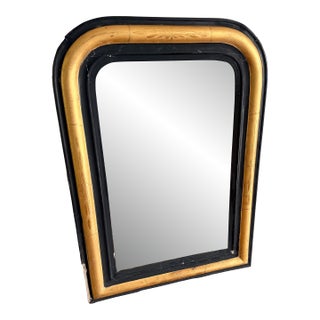 Early 19th Century Louis Philippe Ebonized and Gold Gilt French Mirror For Sale