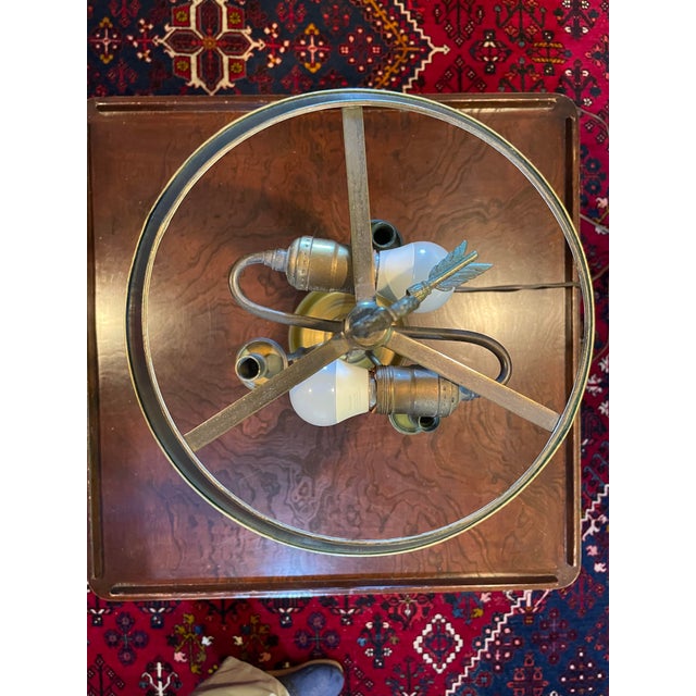 Dark Green Late 19th Century Bouillotte Table Lamp With Adjustable Tole Shade For Sale - Image 8 of 10