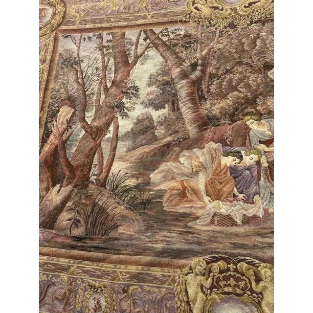 1950s Vintage French Needlepoint Tapestry, 1950s For Sale - Image 5 of 18