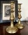 Metal 1840s Antique English Brass Candlesticks - A Pair For Sale - Image 7 of 8