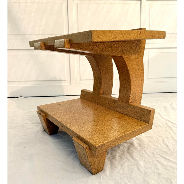1997 KorQinc Cork Side Table by Kevin Walz – Sculptural Postmodern Sustainable Design For Sale - Image 10 of 13