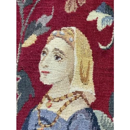 Antique French Handwoven Aubusson Tapestry, 1940s For Sale - Image 12 of 18