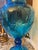 Monumental Antique 19th Century Blue Cut Glass Brandy Decanter For Sale - Image 4 of 9