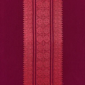 Schumacher Saree Stripe Fabric in Mulberry