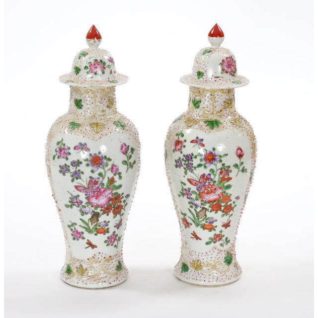 19th Century Continental Style Hand Decorated Floral Details Covered Urn For Sale - Image 11 of 11