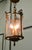 Art Deco Brass and Star Etched Glass Pendant Lantern, 1920 For Sale - Image 4 of 8