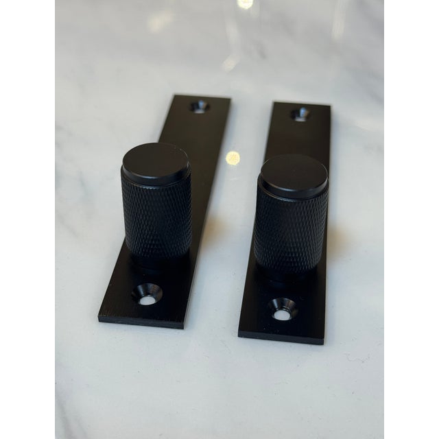 Modern Buster + Punch Furniture Knob Plates, Black For Sale - Image 3 of 12
