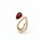 Pear Garnet 14k Gold Ring, Size 7.5 For Sale - Image 4 of 10