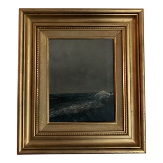 2020s Impressionist Style Seascape Painting on Canvas, Framed For Sale