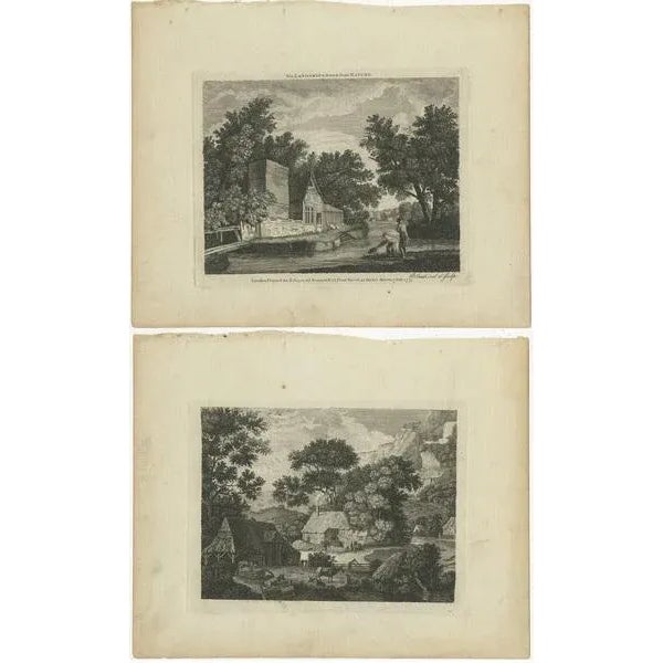 Sayer, Illustrations of Landscapes and Village Scenes, 1775, Prints, Set of 2 For Sale - Image 4 of 11