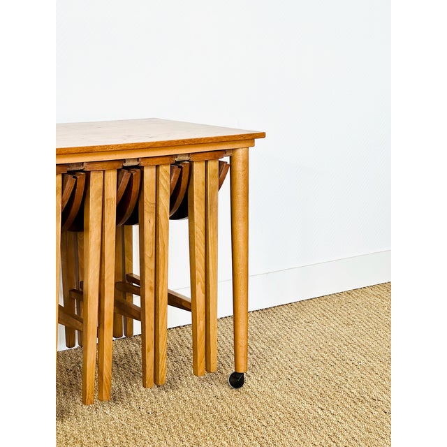 1960s Vintage Scandinavian Teak Nesting Coffee Tables, 1960s, Set of 5 For Sale - Image 5 of 18