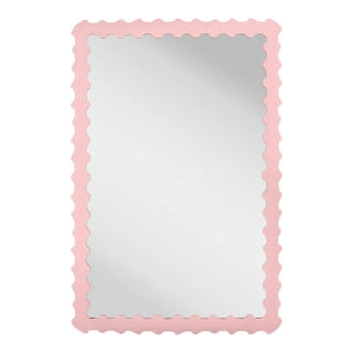 Fleur Home Audubon Bamboo Rectangle Mirror in Authentic Pink, 24x36 For Sale