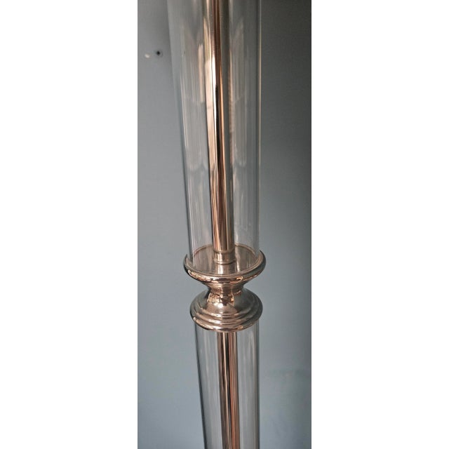 Early 21st Century Restoration Hardware Silver and Glass Floor Lamp For Sale - Image 5 of 12