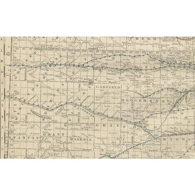 Kansas Railroad Map, 1888 For Sale - Image 6 of 10
