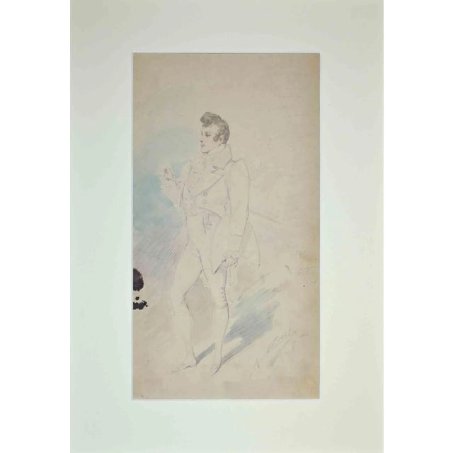 Alfredo Edel, Theatrical Costume, Pencil Drawing, 1895 For Sale - Image 3 of 3