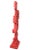 Red Vintage Red Totem Fiberglass and Plaster of Paris Abstract Floor Indoor Sculpture Life SIze For Sale - Image 8 of 9