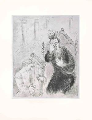 Marc Chagall, Saul and David, Etching, 1956