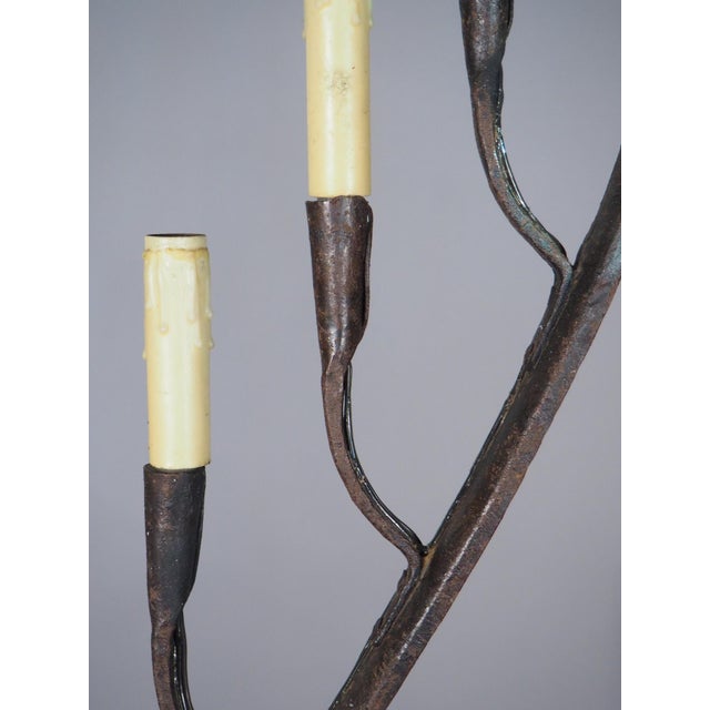 A French Wrought Iron Floor Candelabra With Candle Snuffer, Late 19th Century For Sale - Image 16 of 16