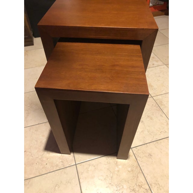 Late 20th Century Arhaus Nesting End Tables - Set of 2 For Sale - Image 10 of 12