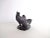 Mid 20th Century Antique Black Soapstone Carved Figurine of Rooster and Chicken For Sale - Image 4 of 7