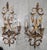 Pair of Italian Patinated Gilt Metal and Composite Leaf Motif Wall Sconces For Sale - Image 10 of 10