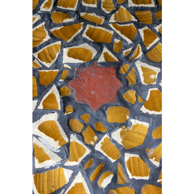 Iron Framed Artisan Tile Top Table. France , 1960’s For Sale - Image 10 of 12