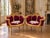 1960 Artisan Louis XVI Burgundy Beech Sofa Set-3 Pc For Sale - Image 4 of 16