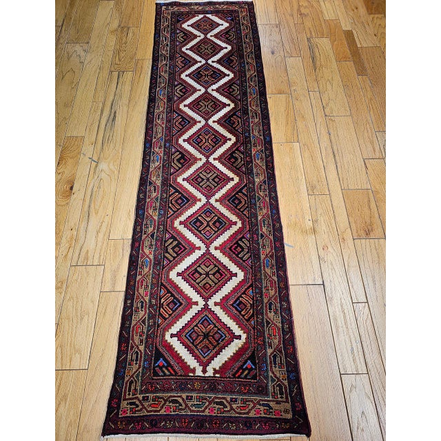"Vintage Persian Malayer Hand-Knotted Runner circa the 3rd quarter of the 20th century in Northwest Persia. Malayer rugs...