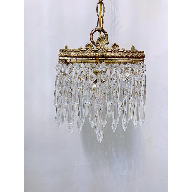 1920's Italian Brass Rim Chandelier For Sale In New York - Image 6 of 11