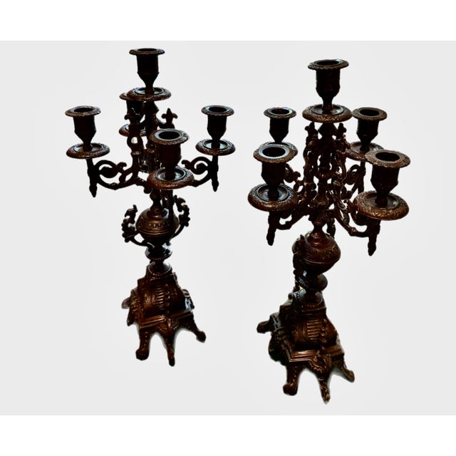 Early 20th Century Grand Tour Style Italian Candelabras, a Pair For Sale - Image 5 of 11