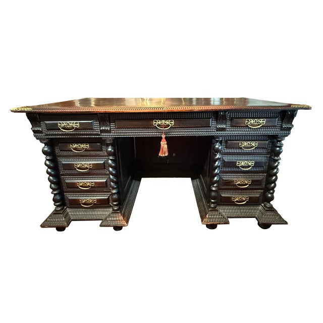 Spanish Antique Portuguese Desk For Sale - Image 3 of 12