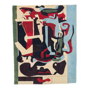French Mid Century Wool Rug 5'0" X 6'2''