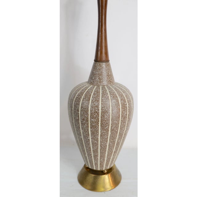 Lightolier Pr. Mid Century Ceramic Table Lamps For Sale - Image 4 of 11