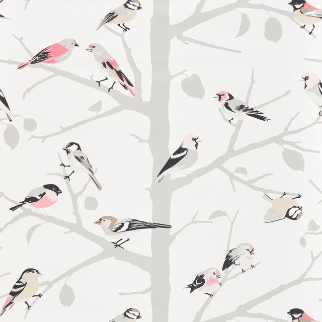 Not Yet Made - Made To Order Schumacher A-Twitter Wallpaper in Blush For Sale - Image 5 of 5