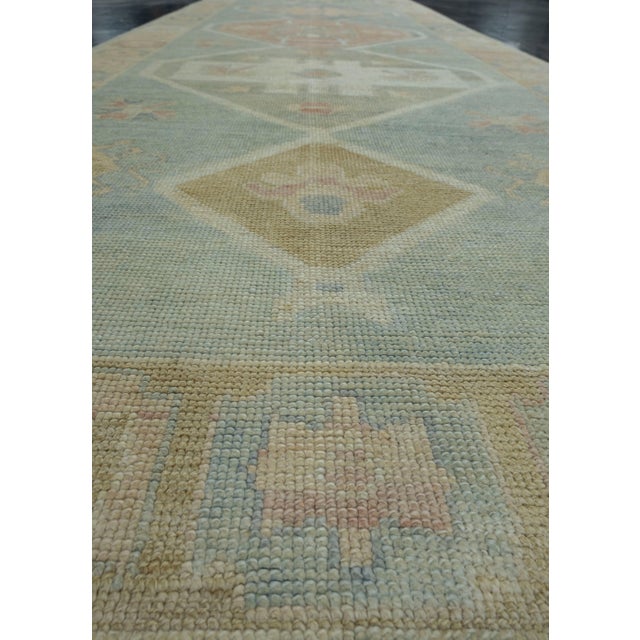 Early 21st Century Turkish Oushak Runner Rug 4'8" x 17'9" #18027 For Sale - Image 5 of 8