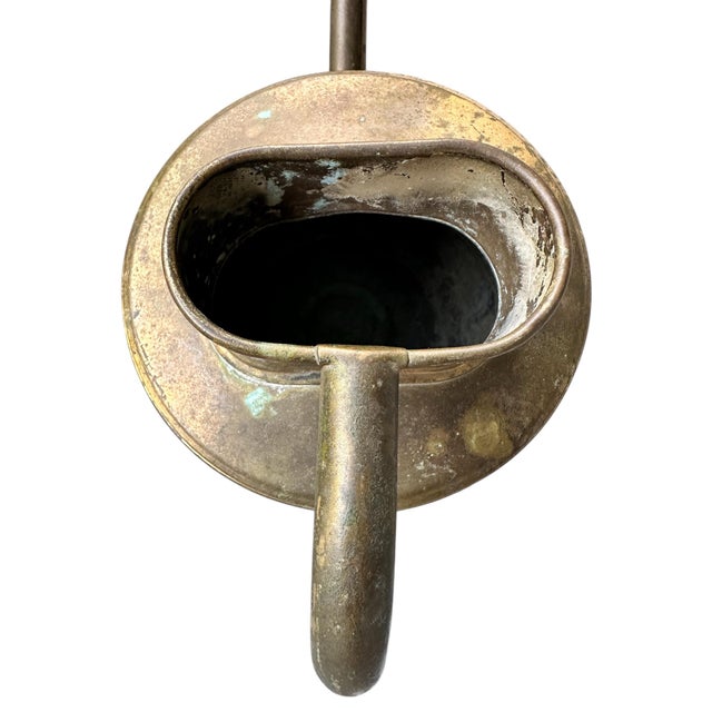 English Vintage Haws Elliott Brass Watering Can – Long Spout English Planter For Sale - Image 3 of 7