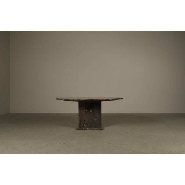Fossil Stone Pedestal Coffee Table, France, 1970s For Sale - Image 11 of 14