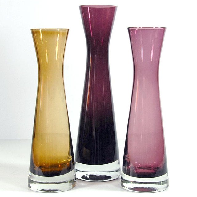 Glass Vases from Ingrid, Germany, 1970s, Set of 3 For Sale - Image 7 of 8