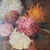 Pink J.P., Still Life of a Vase of Dahlias, 1900, Oil Painting on Canvas For Sale - Image 8 of 10