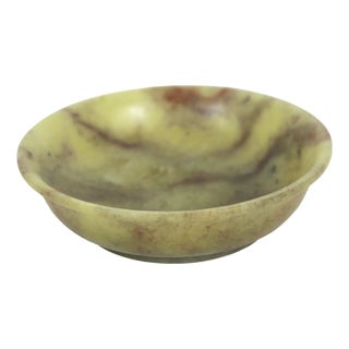 Small Vintage Onyx Stone Bowl or Dish Candle Holder For Sale