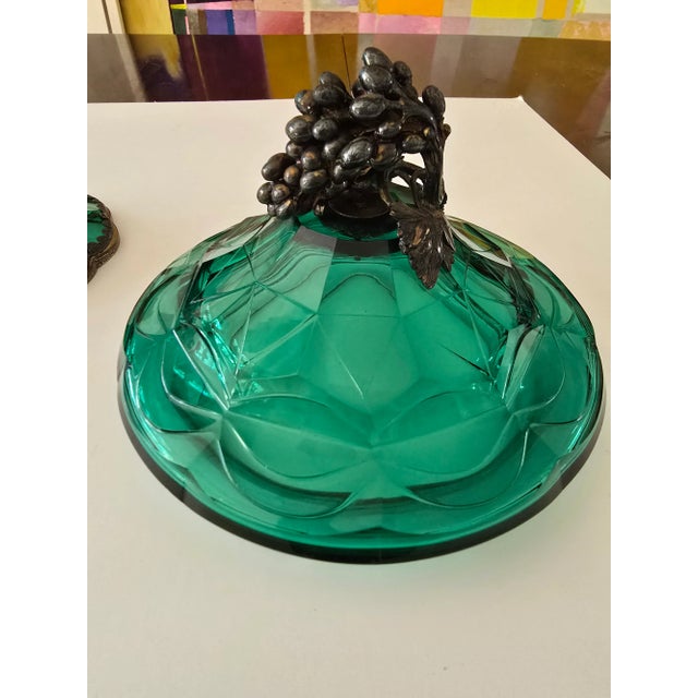 Metal Antique Moser Bohemian Glass Museum Goblet For Sale - Image 7 of 12