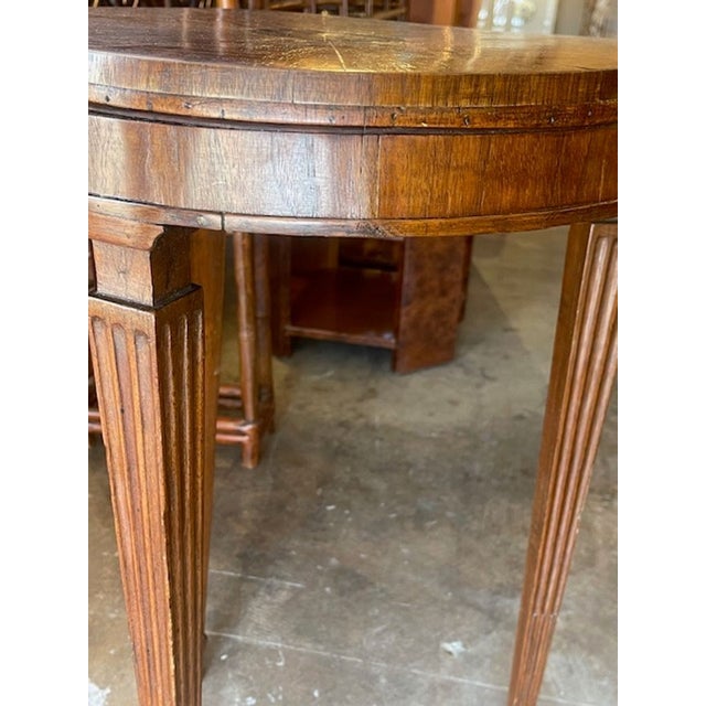 Brown 19th C. Italian Walnut Side Table For Sale - Image 8 of 9
