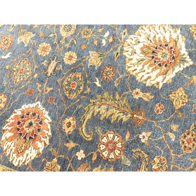 Vintage Hand-Knotted Handspun Wool Rug With Vegetable Dye by Nasser.8'x 9'5" For Sale - Image 10 of 18