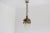 Antique French Hanging Lamp in Gilded Brass and Satin Glass, 1890s For Sale - Image 4 of 11